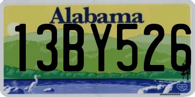 AL license plate 13BY526