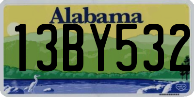 AL license plate 13BY532
