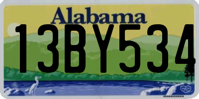 AL license plate 13BY534