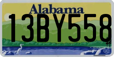 AL license plate 13BY558