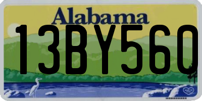 AL license plate 13BY560