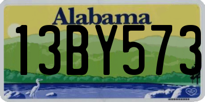 AL license plate 13BY573