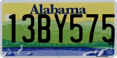 AL license plate 13BY575