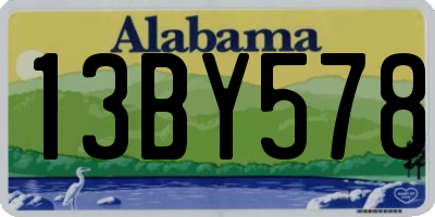 AL license plate 13BY578