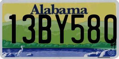 AL license plate 13BY580
