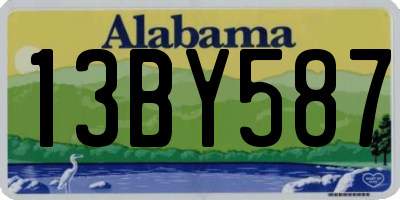 AL license plate 13BY587