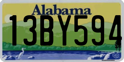 AL license plate 13BY594