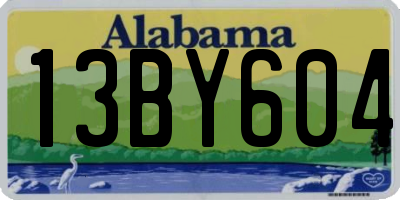 AL license plate 13BY604