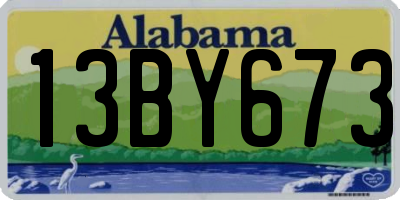 AL license plate 13BY673
