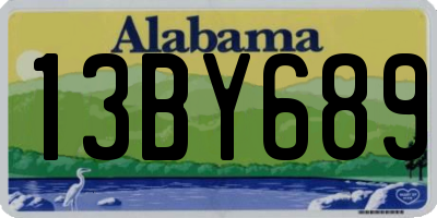 AL license plate 13BY689