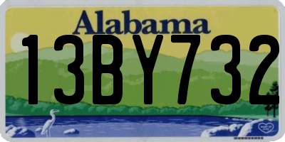 AL license plate 13BY732