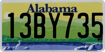 AL license plate 13BY735