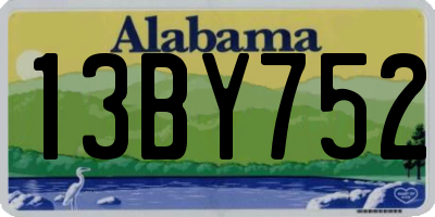AL license plate 13BY752