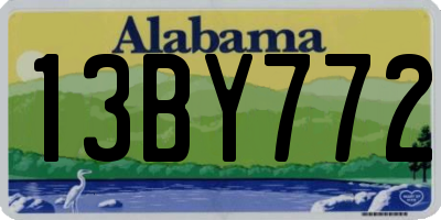 AL license plate 13BY772
