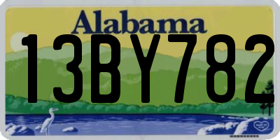 AL license plate 13BY782