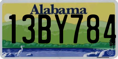 AL license plate 13BY784