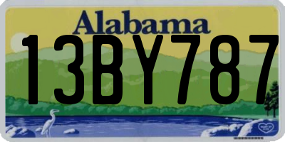 AL license plate 13BY787