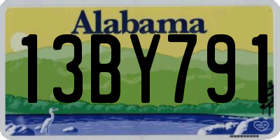 AL license plate 13BY791