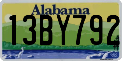 AL license plate 13BY792