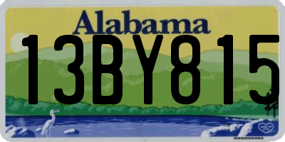 AL license plate 13BY815