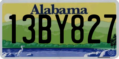 AL license plate 13BY827
