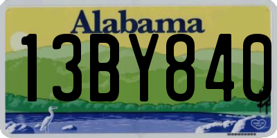 AL license plate 13BY840