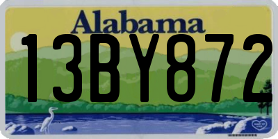 AL license plate 13BY872