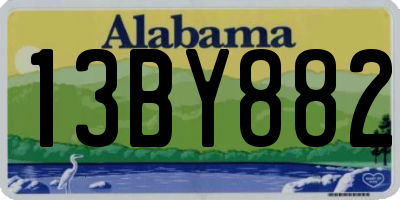 AL license plate 13BY882
