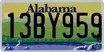 AL license plate 13BY959