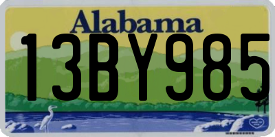 AL license plate 13BY985