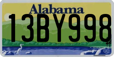 AL license plate 13BY998