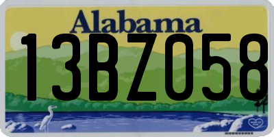 AL license plate 13BZ058