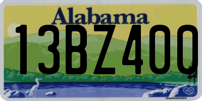 AL license plate 13BZ400