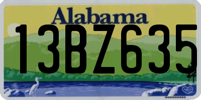AL license plate 13BZ635