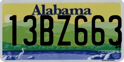AL license plate 13BZ663