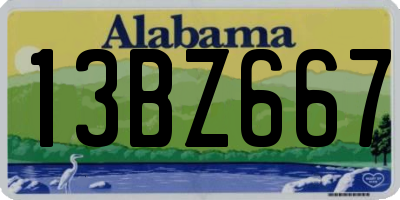 AL license plate 13BZ667