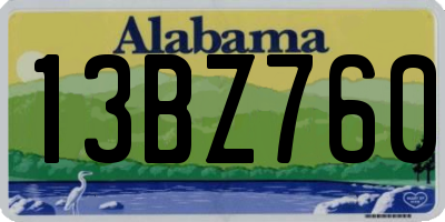 AL license plate 13BZ760