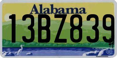 AL license plate 13BZ839