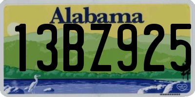 AL license plate 13BZ925