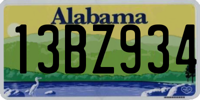 AL license plate 13BZ934