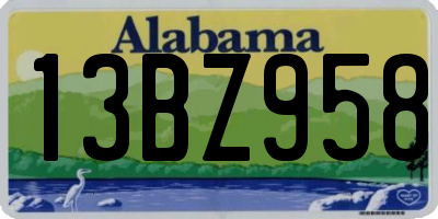 AL license plate 13BZ958