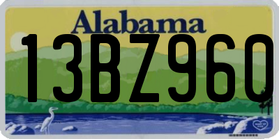 AL license plate 13BZ960