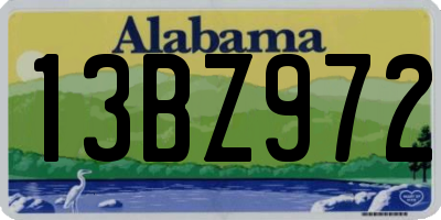 AL license plate 13BZ972