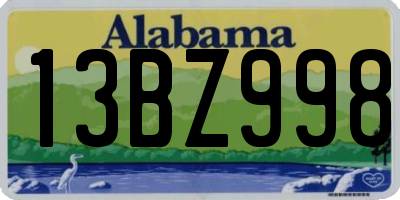 AL license plate 13BZ998