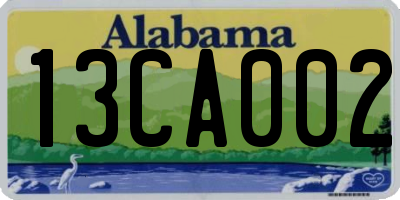AL license plate 13CA002