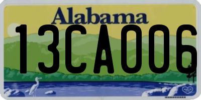 AL license plate 13CA006