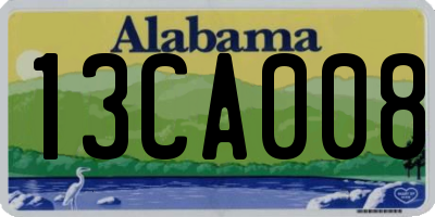 AL license plate 13CA008