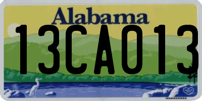 AL license plate 13CA013