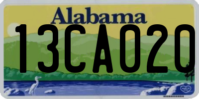 AL license plate 13CA020
