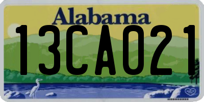 AL license plate 13CA021